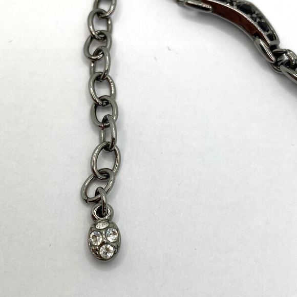 Necklace Rhinestones Scalloped Design 15”+3” - Picture 10 of 14